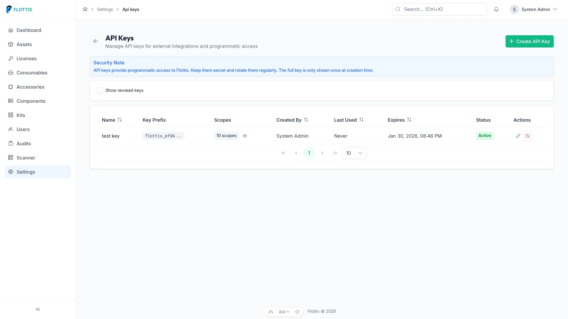 API Keys Management